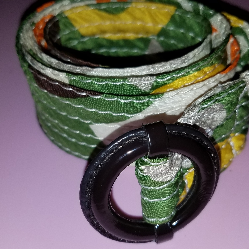 J. Crew cloth belt Womens M/L o-ring - Picture 2 of 4